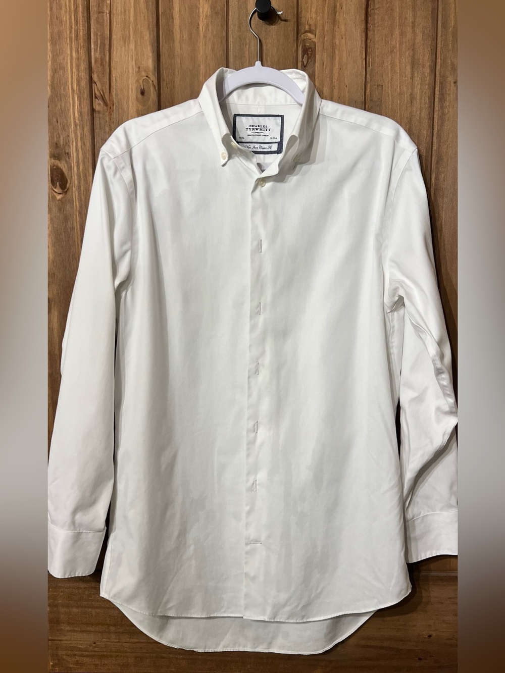 Charles Tyrwhitt White Men's Dress Shirt - Classic Button-Down